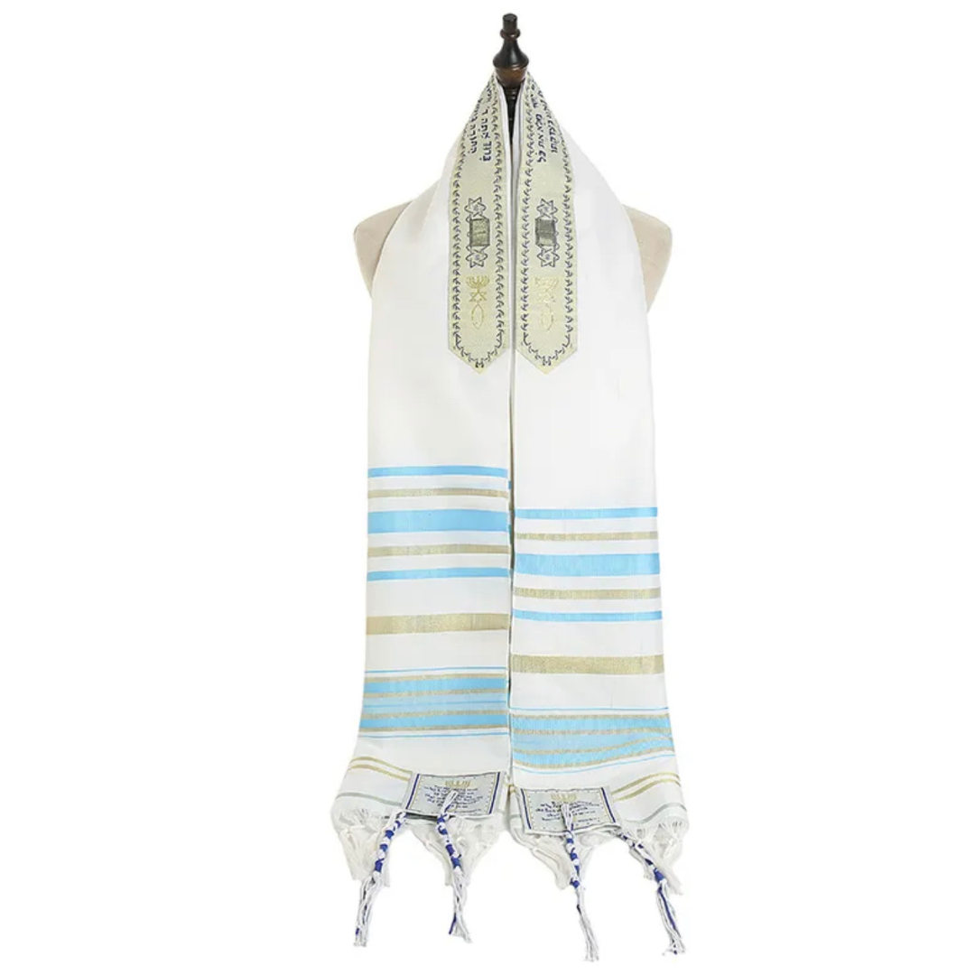 New Covenant Tallit Prayer Shawl - Teal – Mantle Of Fire