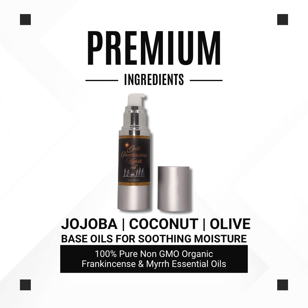 Gold Frankincense Myrrh Oil 1oz.