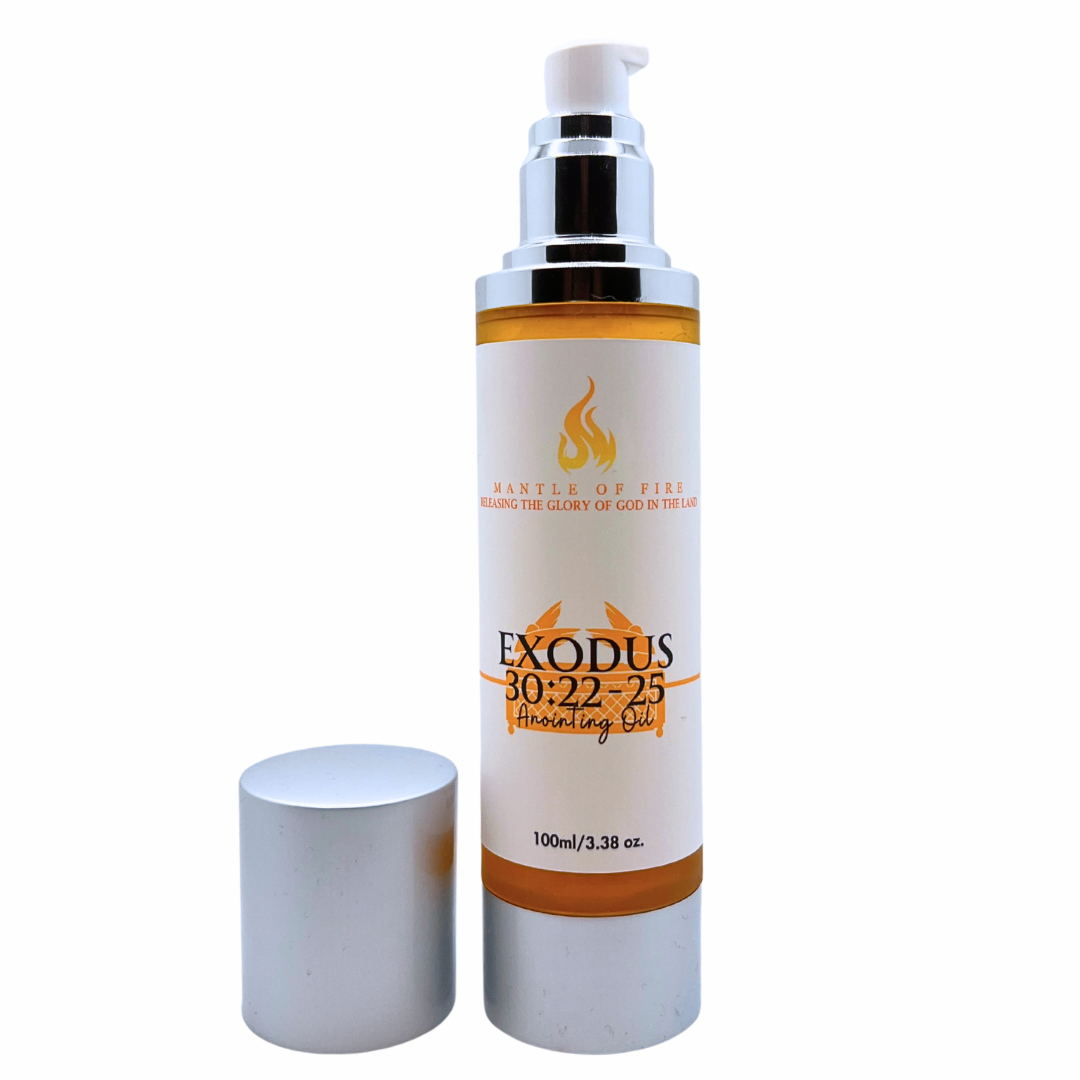 Exodus 30:22-25 Anointing Oil 3.38 oz. Airless Pump Shatter Proof Spill Proof Bottle