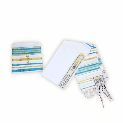 New Covenant Tallit Prayer Shawl - Teal